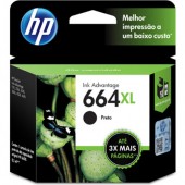 Cartucho HP 664XL F6V31AB Preto Original 8 ml