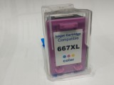 Cartucho HP 667XL Color Compatível 14 ml Macrojet