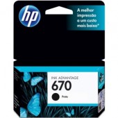 Cartucho HP 670 CZ113AB Preto Original 7,5ml.