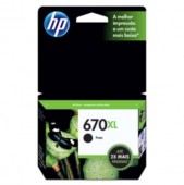 Cartucho HP 670XL CZ117AB Preto Original 14ml.