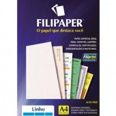 Papel Linho A4 180gr. 50fls Branco Filipaper 002654