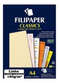 Papel Linho A4 180gr. 50fls Salmão Filipaper 002657