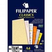 Papel Vergê A4 180gr. 50fls Cinza Filipaper 002658